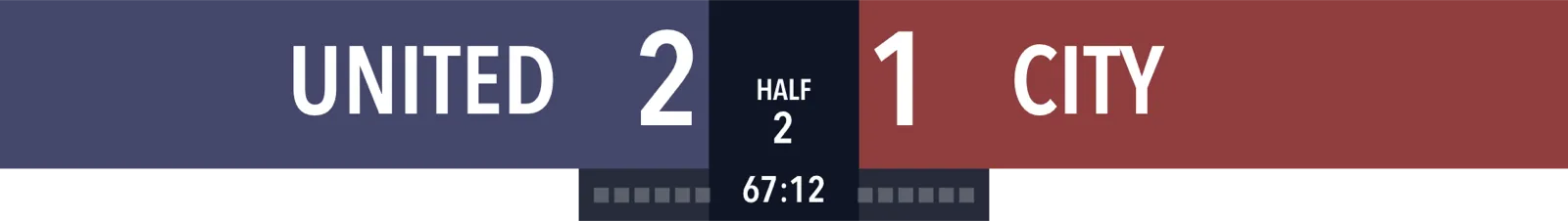Resultattavle Fodbold Vandret · Klassisk · Avanceret